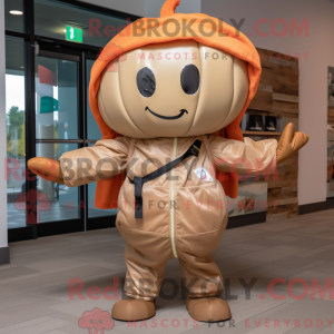 Tan Pumpkin mascot costume...