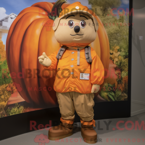 Tan Pumpkin mascot costume...