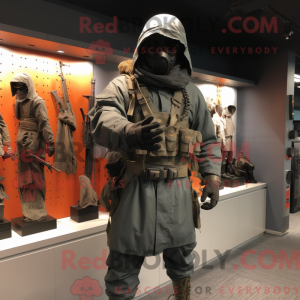 Grå Gi Joe maskot kostume...
