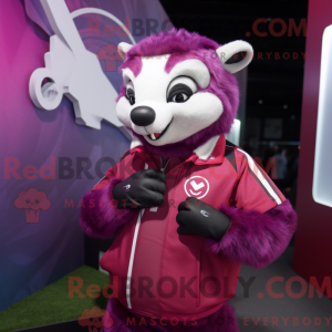 Magenta Badger mascot...