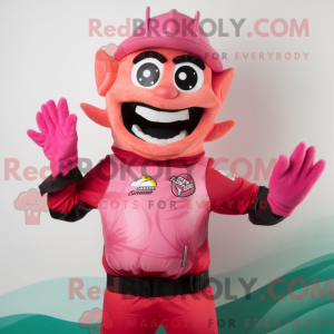 Pink Ceviche mascot costume...