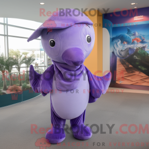 Purple Dolphin mascot...