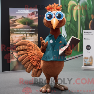 Rust Peacock mascot costume...