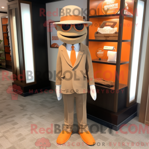 Tan Orange mascot costume...