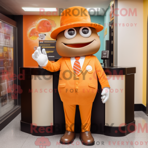 Tan Orange mascot costume...