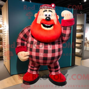 Red Strongman maskot...