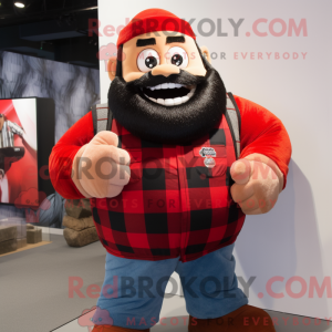 Red Strongman mascot...