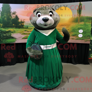 Forest Green Otter mascot...