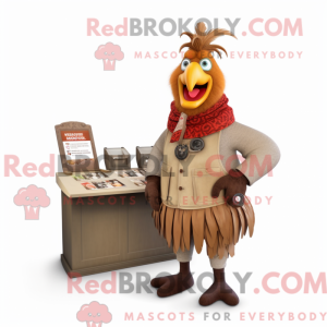 Brun hane maskot kostume...