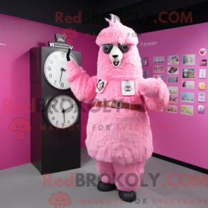 Pink Llama mascot costume...