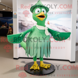 Green Gull mascot costume...