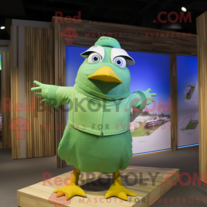 Green Gull mascot costume...