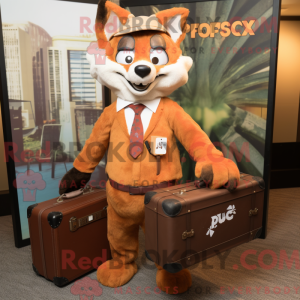 Rust Fox mascot costume...