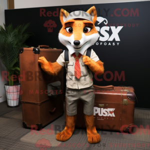 Rust Fox mascottekostuum...