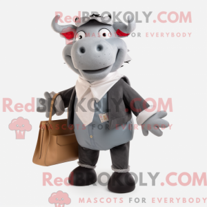Graue Kuh Maskottchen...
