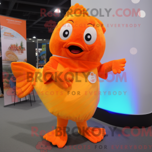 Orange Cod maskot drakt...