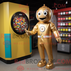 Gold Gumball Machine maskot...