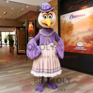 Lavendel kalkun maskot...
