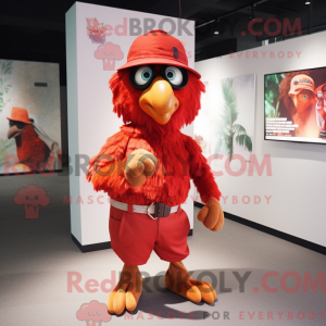 Red Harpy mascot costume...