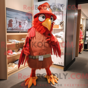 Red Harpy maskot kostume...