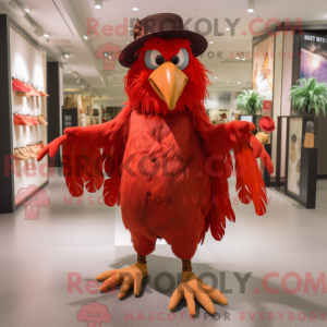 Red Harpy mascot costume...