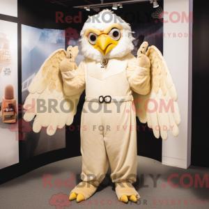 Cream Harpy maskot kostume...