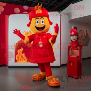 Maskottchenkostüm Red Fire...