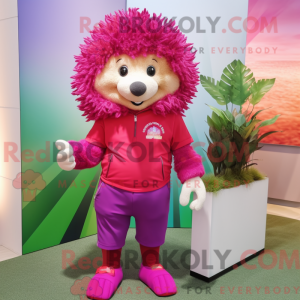 Magenta Hedgehog mascot...