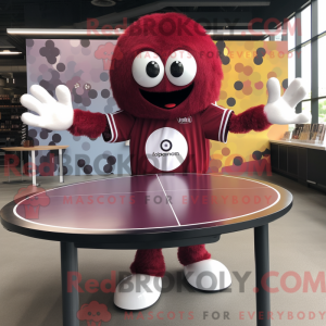 Maroon bordtennisbord...