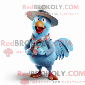 Sky Blue Rooster mascotte...