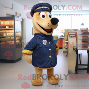 Navy Hot Dog mascot costume...