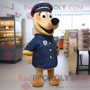 Navy Hot Dog maskot kostume...