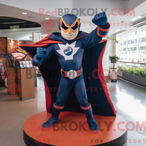 Navy Superhero mascot...