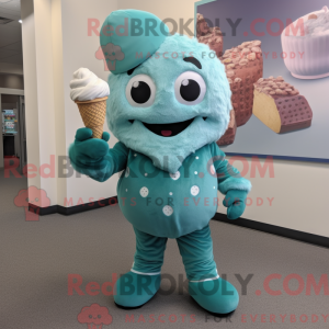 Teal Ice Cream mascot...