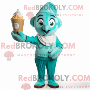Teal Ice Cream mascot...