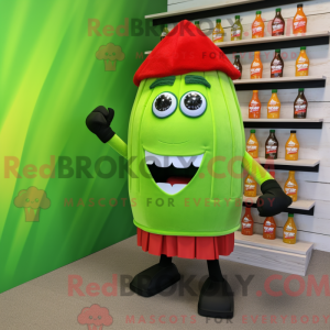 Postava maskota Lime Green...