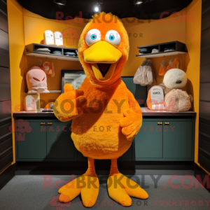 Orange Dodo Bird mascot...
