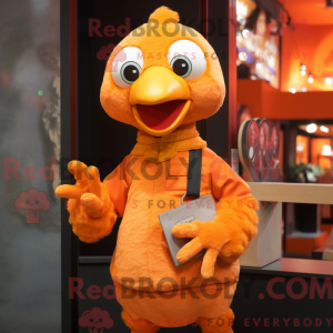 Orange Dodo Bird mascot...