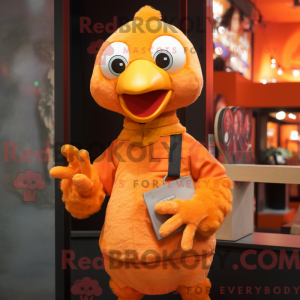 Orange Dodo Bird maskot...