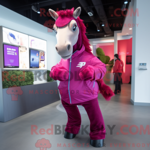 Magenta heste maskot...