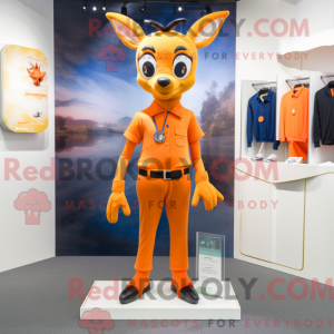 Orange Roe Deer mascot...