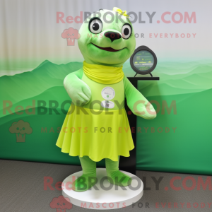 Lime Green Seal mascot...