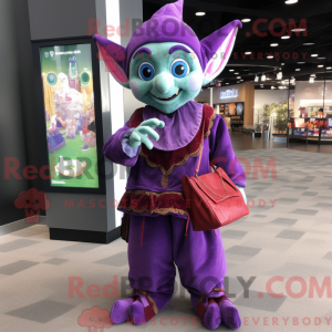Lilla Elf maskot kostume...
