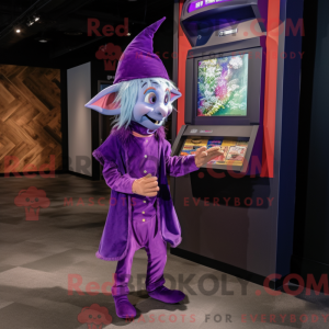 Purple Elf-maskotdraktfigur...