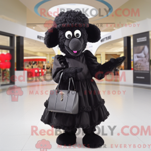 Sorte får maskot kostume...
