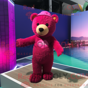 Magenta Teddy Bear máscara...