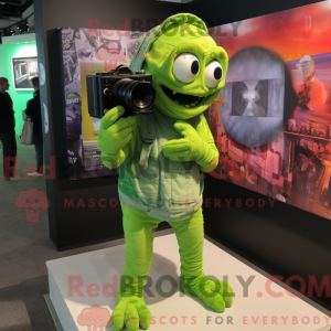 Lime Green Camera mascot...