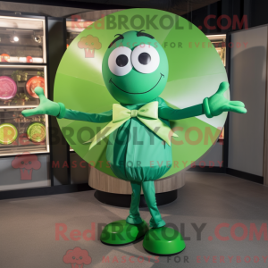 Green Plate Spinner mascot...