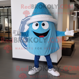 Blue Pizza Slice mascot...