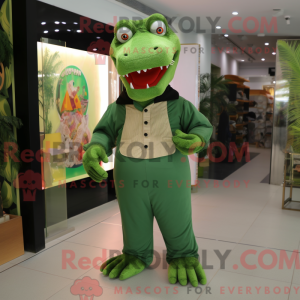 Grünes Krokodil Maskottchen...
